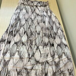 Cynthia Rowley womens fold over waist tie dye abstract maxi skirt XL